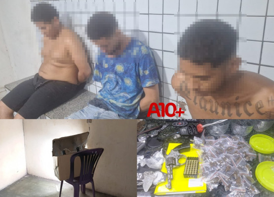 Polícia Militar desarticula boca de fumo e prende três pessoas na zona Sudeste de Teresina