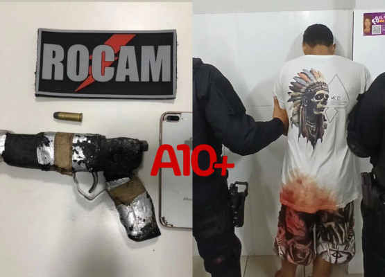 Homem é baleado na perna e preso após ser flagrado dando “grau” em moto e com arma de fogo no Piauí
