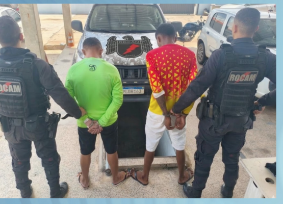 Foragido do CEM e tornozelado, “Xexéu” e “Bem-te-vi” são presos pela polícia em Teresina; dupla estava em moto com placa dobrada