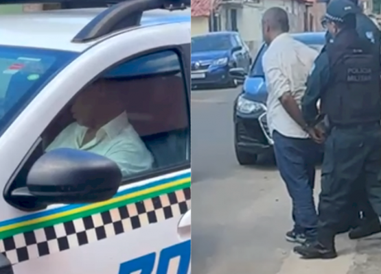 Homem em surto entra em viatura da PM, tenta pegar arma e é contido em Teresina