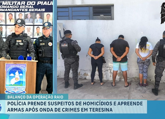 Polícia divulga balanço da Operação Raio com 13 detidos e apreensão de armas, drogas e veículos em Teresina