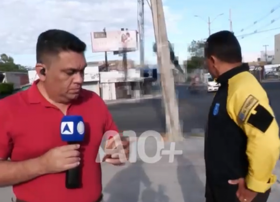 Veja o momento do acidente flagrado por equipe da TV Antena 10 em Teresina