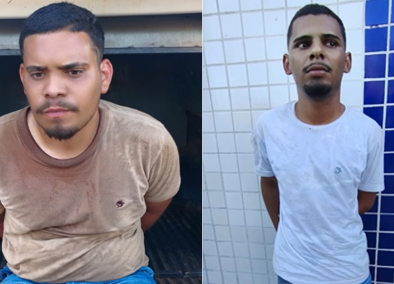 Dupla de assaltantes é presa após roubar celular e vítima procurar quartel da PM em Timon; quase 10 aparelhos foram apreendidos
