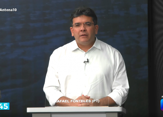 Rafael Fonteles (PT) encerra debate da TV Antena 10 destacando ações do governo e pede voto ao eleitor