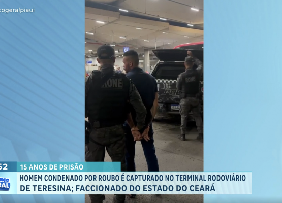 Faccionado condenado a 15 anos é preso em terminal de Teresina ao tentar embarcar para Fortaleza