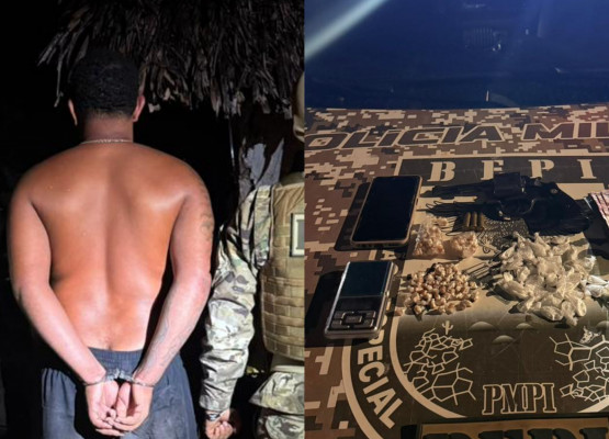 BEPI apreende 200 porções de drogas e arma durante ação em Água Branca, Piauí