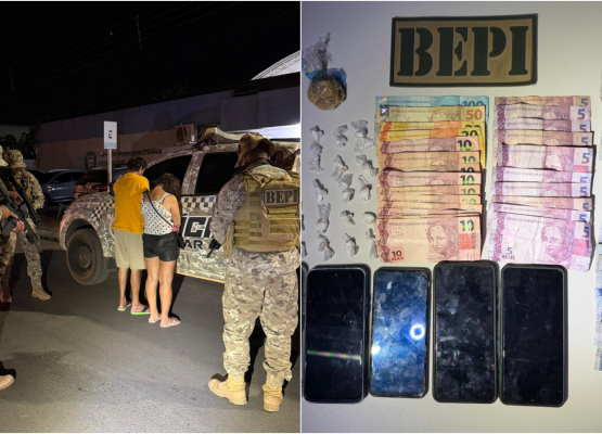 Polícia prende casal que comandava boca de fumo dentro de bar no interior do Piauí