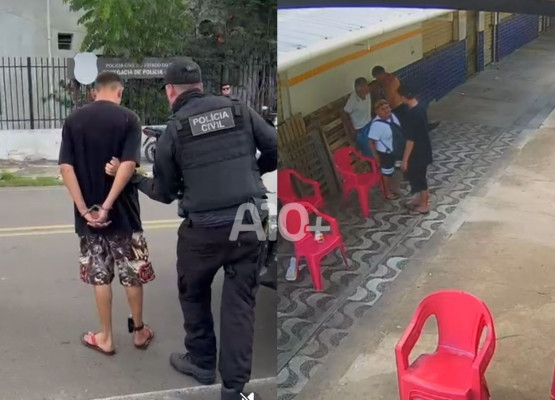 Tornozelado é preso suspeito de tentativa de roubo com agressão no interior do Piauí; câmeras registraram a ação