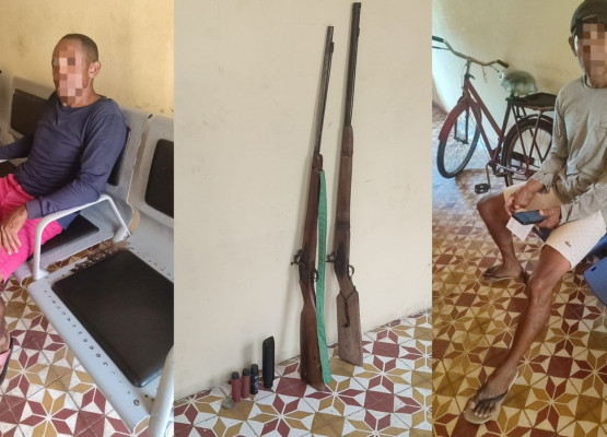 Briga por mangas termina com irmãos detidos após ameaça com espingardas no interior do Piauí