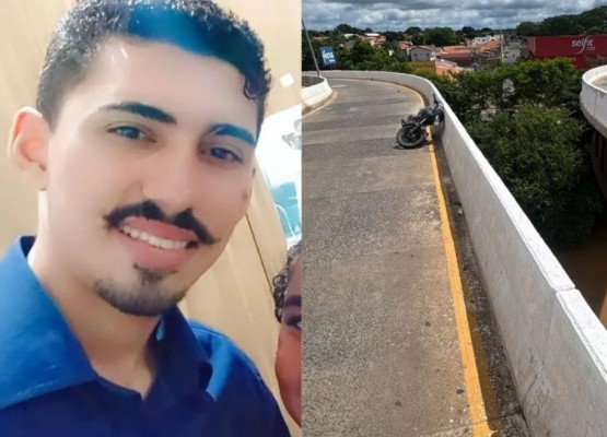 Bombeiros seguem buscando corpo de motociclista que caiu da Ponte da Amizade; teria passado mal