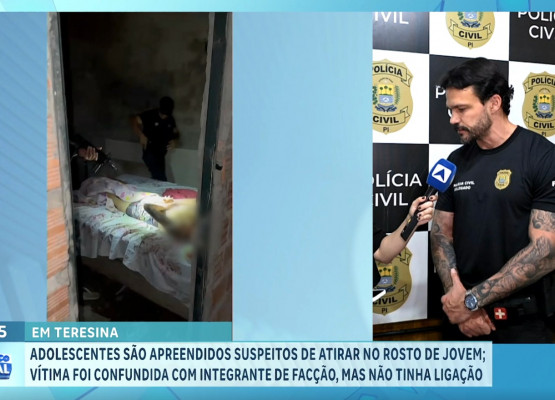 Polícia apreende adolescentes que invadiram casa e, sem motivo algum, tentaram matar jovem em Teresina; atiraram no rosto da vítima