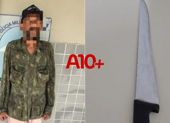 Homem é preso após ameaçar mãe e a irmã com faca no Piauí; já possui histórico de violência doméstica