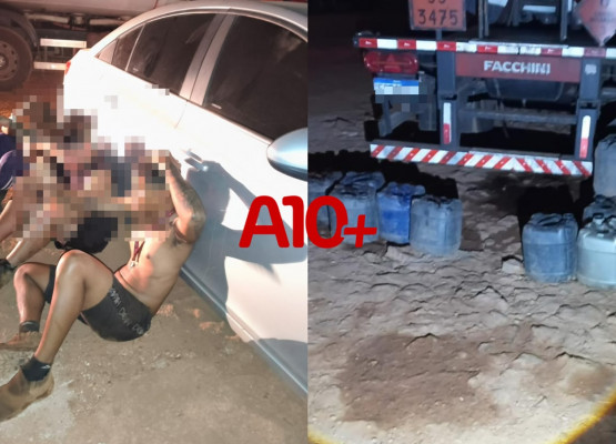 Trio é flagrado e capturado furtando combustível de caminhões-tanque na zona Sudeste de Teresina