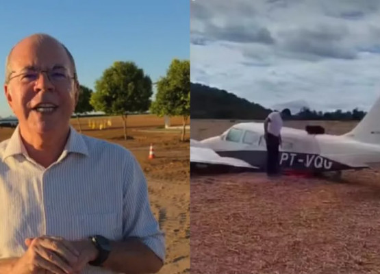 Avião de pequeno porte com deputado federal e outras quatro pessoas faz pouso de emergência em Timon/MA