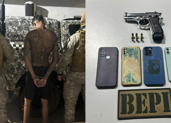 Suspeito de homicídios tenta fugir, mas é preso com arma e celulares na zona Sudeste de Teresina