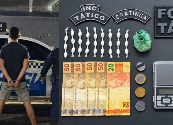 Homem é preso com cocaína, balança de precisão e dinheiro no interior do Piauí