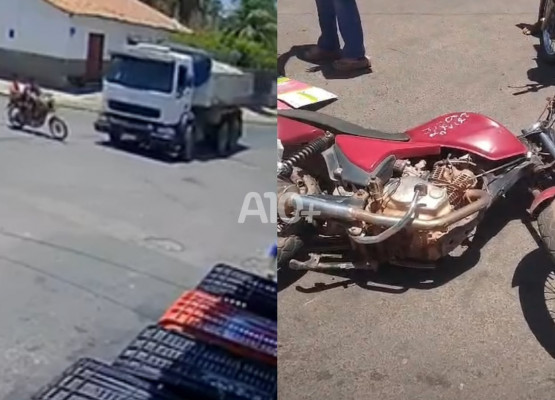Menino de 10 anos morre após moto em que estava bater contra caçamba no Piauí