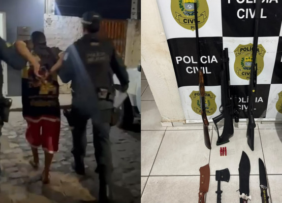 Homem é preso suspeito de agredir e ameaçar esposa no interior do Piauí