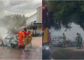 Carro pega fogo e fica destruído na zona Leste de Teresina; 3º caso registrado em 24 horas
