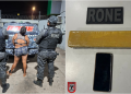 Mulher tornozelada é presa com tablete de maconha na zona Norte de Teresina; ainda tentou se desfazer das drogas