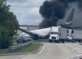 Avião de carga da Amazon pegou carros de passeio, deixou vítima esmagada e quase explodiu