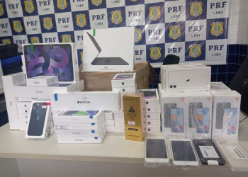 PRF apreende carga com produtos eletrônicos importados ilegalmente no Piauí