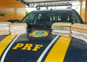 PRF apreende 11 kg de maconha após veículo ser recolhido por licenciamento atrasado no Piauí