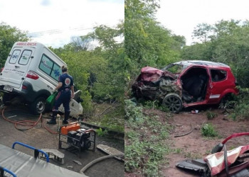 Motorista de ambulância morre após colidir com veículo na PI 143, em Oeiras