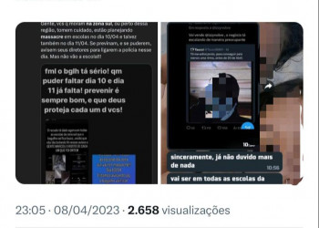 É Fake anúncio de massacre em escolas da zona Sul de Teresina; imagem é a mesma utilizada no RJ