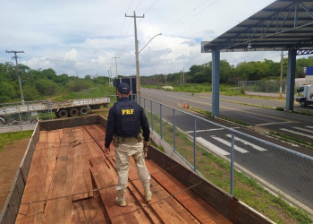 PRF apreende carga de madeira ilegal que vinha do Pará no interior do Piauí