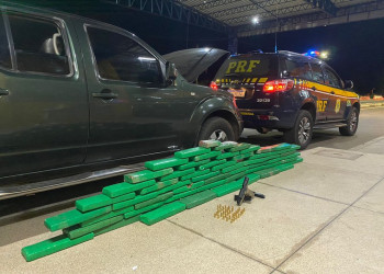 PRF apreende 50 Kg de maconha transportada em carro com família no Piauí