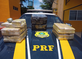 Casal é preso pela PRF com 50 kg de maconha dentro de ônibus no Piauí