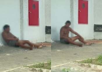 Morador de rua é conduzido após ser flagrado se masturbando em via pública na zona Sul de Teresina