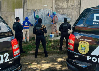 Draco deflagra operação para remover pichações de facções criminosas de muros da zona Sudeste