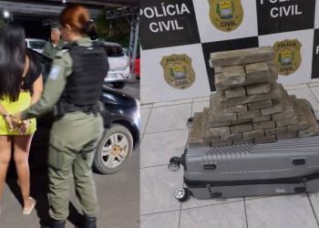 PM prende mulher transportando mais de 30 tabletes de maconha de São Paulo para o Piauí