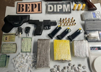 Dupla é presa por tráfico de drogas e porte ilegal de armas na zona Sul de Teresina
