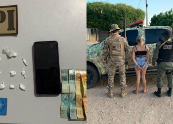 Dona de bar é presa pela Polícia Militar por tráfico de drogas no interior do Piauí