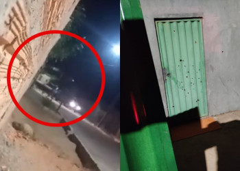 Residência tem portão crivado de balas em suposta retaliação de homicídio no Piauí; vídeo