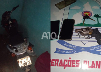 Polícia prende homem com arma e motocicleta roubada na zona Sul de Teresina