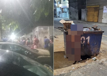 Homem é encontrado morto em contêiner de lixo após invadir casa de policial militar