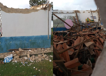 Teto de escola infantil desaba em Jatobá, no Piauí; alunos e servidores não estavam no local