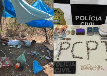 Polícia Civil desarticula acampamento usado como boca de fumo no Piauí; suspeito é preso