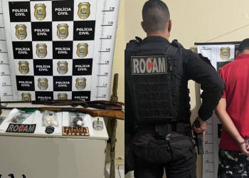 No Piauí, operação desarticula bocas de fumo, prende suspeitos de tráfico e apreende várias armas