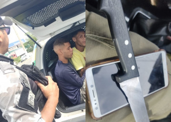 Irmãos são presos em flagrante durante tentativa de assalto a motorista de aplicativo em Teresina