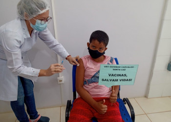 Em Teresina, 65% das crianças já  receberam a primeira dose da vacina contra a covid-19