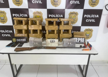 Polícia intercepta ônibus e apreende cerca de 50kg de maconha e cocaína na zona Sul de Teresina