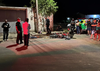 Assaltante morre após bater moto contra poste durante fuga em Teresina