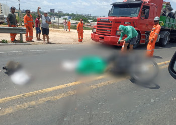 Motociclista morre após ter a cabeça esmagada por caminhão na BR-343, em Teresina