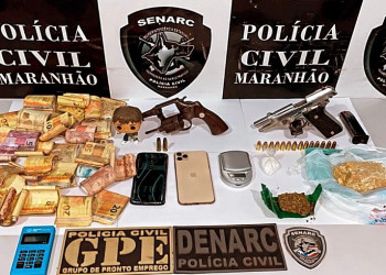 Duas pessoas são presas por tráfico de drogas em Timon; armas são apreendidas