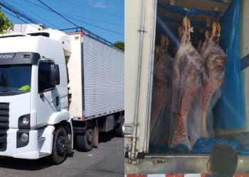 Carga de carne roubada avaliada em R$ 500 mil é apreendida pela polícia em Teresina